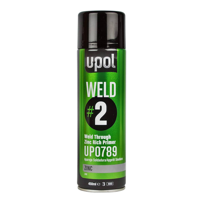 U-POL Weld #2 Anti Corrosive Weld Through Zinc Rich Primer 450ml Aerosol