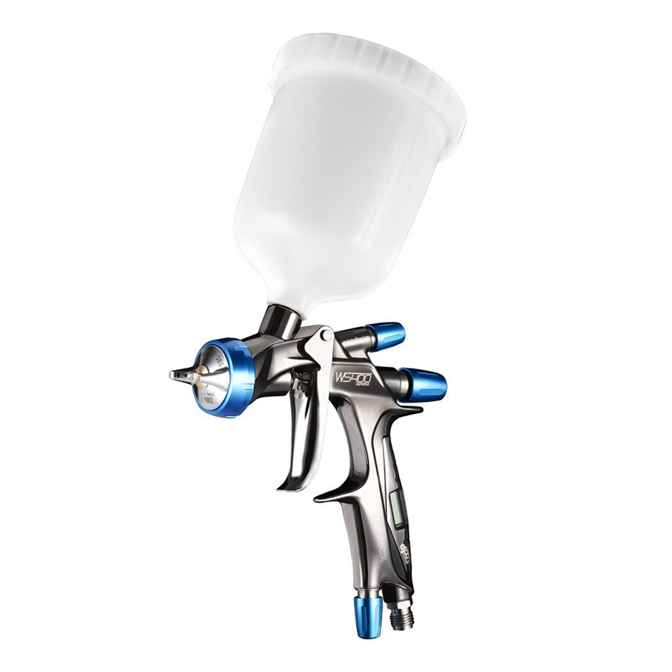 ANEST IWATA WS400 Supernova Series 2 OBS Digital 1.3mm Gravity Spray Gun with Pot