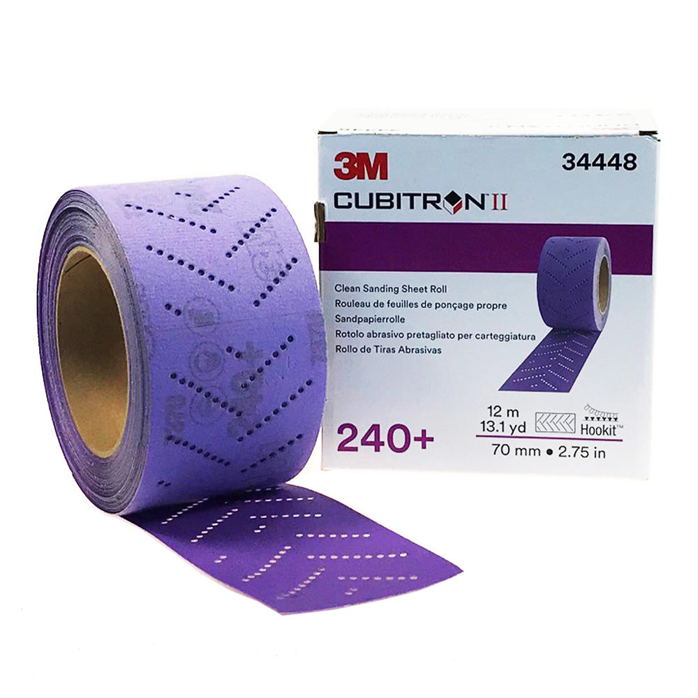 3M 34444 Cubitron II Hookit Sanding Sheet Roll 120+ Grit 70mm x 12m ...