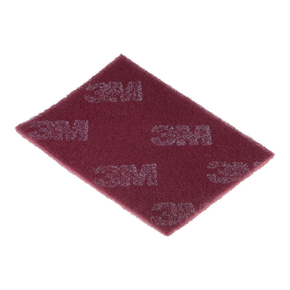 3M Scotch-Brite 7447 General Purpose Maroon Hand Pads 150mm x 230mm 3 Pack