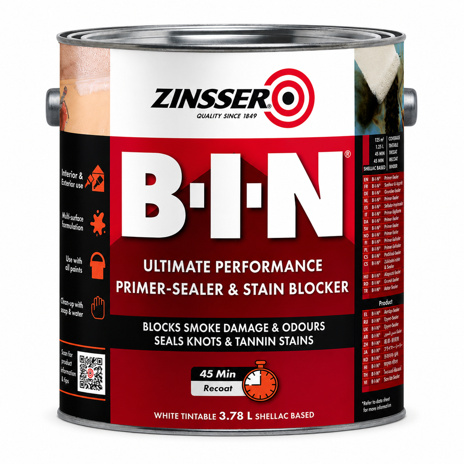 ZINSSER B-I-N Primer Sealer Stain Killer 4L