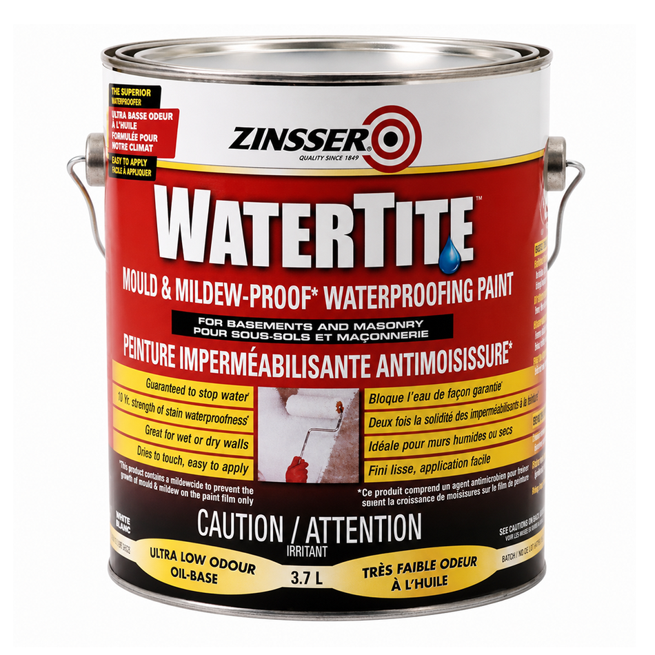 ZINSSER Watertite Mould & Mildew-Proof Waterproofing Paint 3.78L