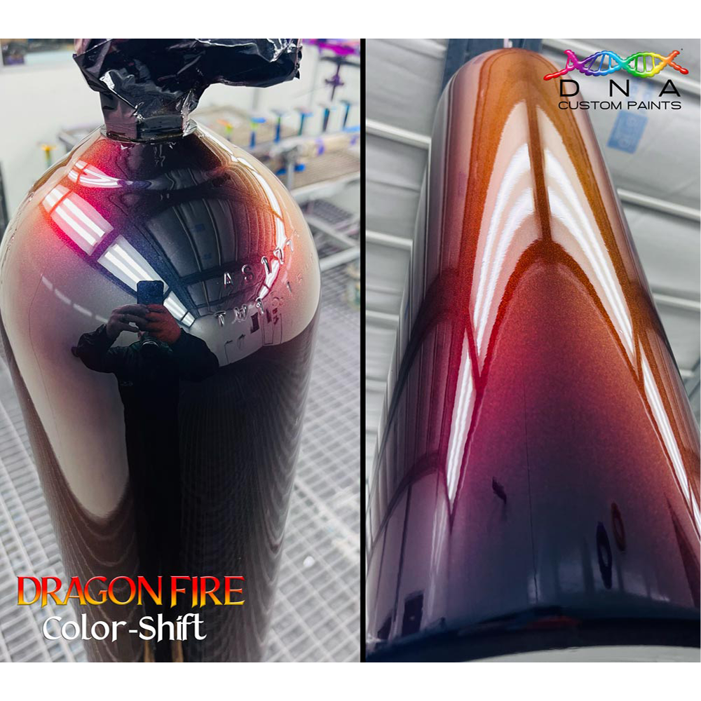 DNA PAINTS Colour Shift Pearl (Black/Orange/Red) Spray Paint 350ml Aerosol Dragon Fire