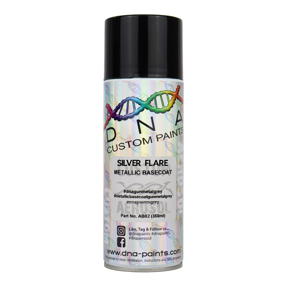 DNA PAINTS Metallic Basecoat Spray Paint 350ml Aerosol Smashed Metal 100 Micron