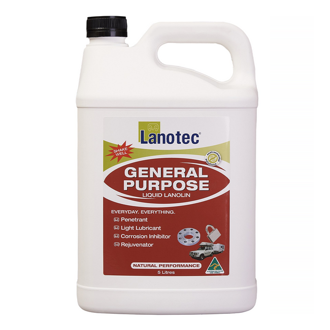 LANOTEC General Purpose Liquid Lanolin 5L Lubricant and Corrosion Inhibitor