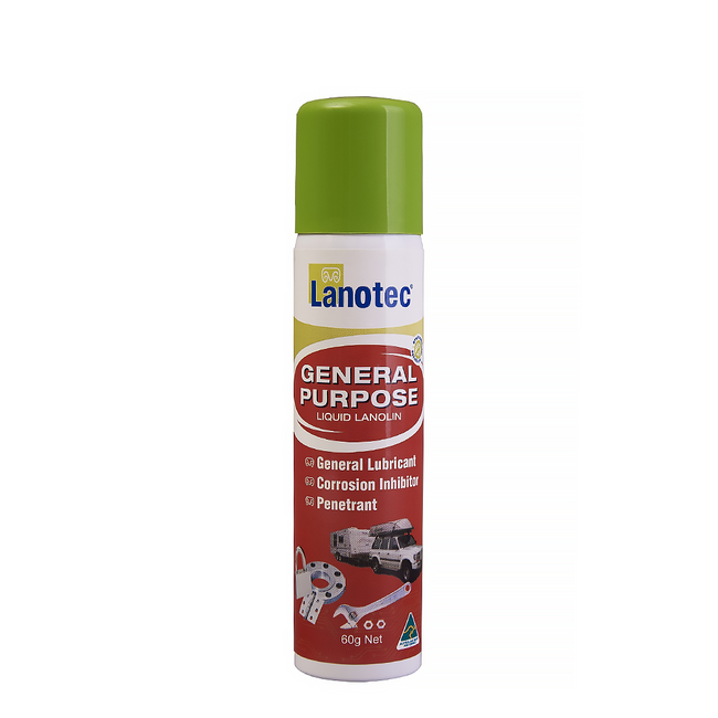 LANOTEC General Purpose Liquid Lanolin 60g Spray Lubricant and Corrosion Inhibitor