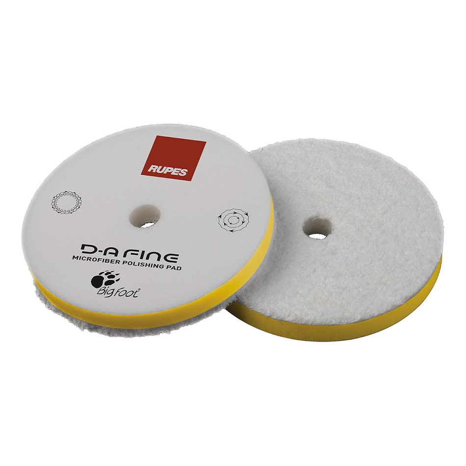 RUPES Bigfoot DA Fine Microfibre Compound Pad Fine Yellow 85mm