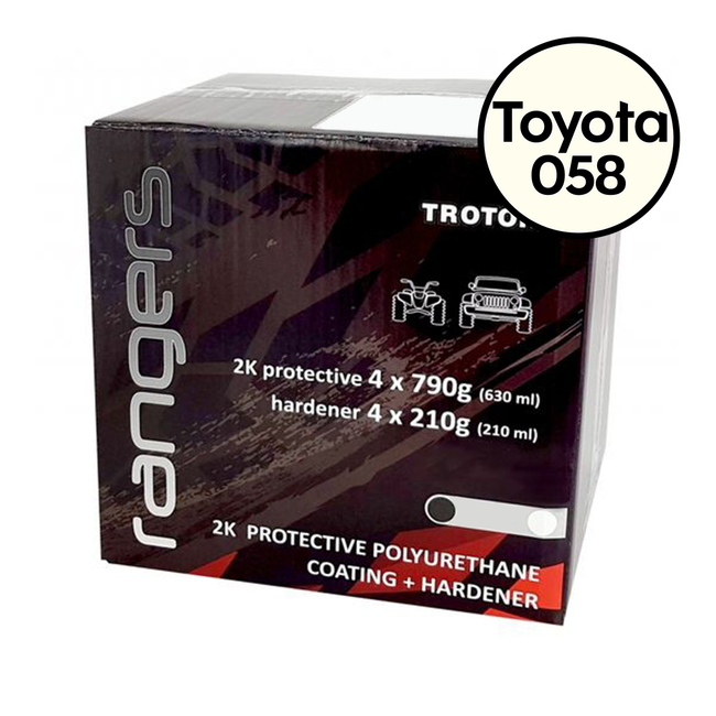 TROTON Rangers 2K Tough Protective Polyurethane Coating Kit 3.78L for Toyota 058 White