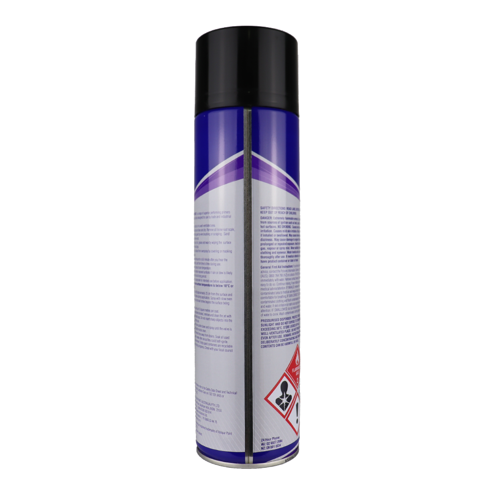 WATTYL Spraymate Industrial Quick Dry 1K Enamel Topcoat 400g Aerosol Matt Black x 3 Pack