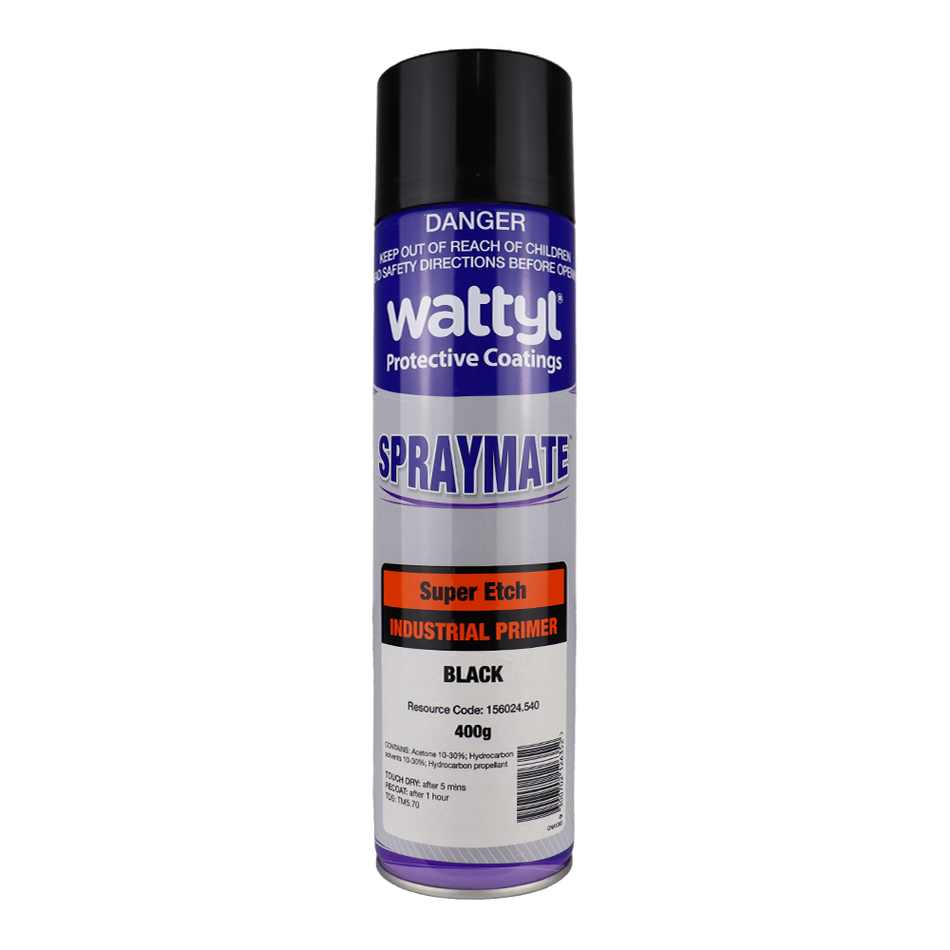 WATTYL Spraymate Super Etch Black 400g Etch Primer Aerosol