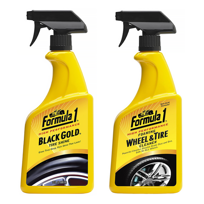 FORMULA 1 High Performance Black Gold Foaming Tire Cleaner & Tire Shine Kit