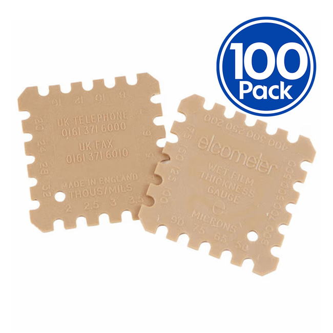 ELCOMETER Plastic Wet Film Thickness Gauge x 100 Pack