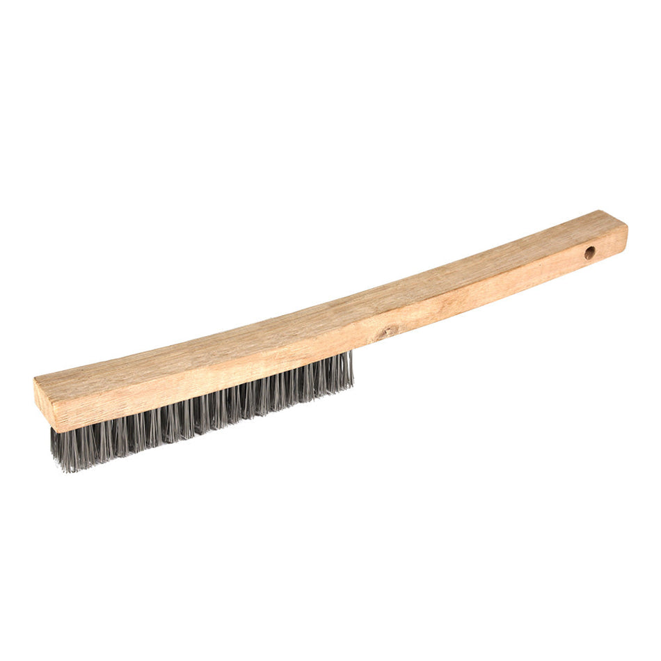 JOSCO Heavy Duty 5 Row Hand Held Wire Brush with Long Handle