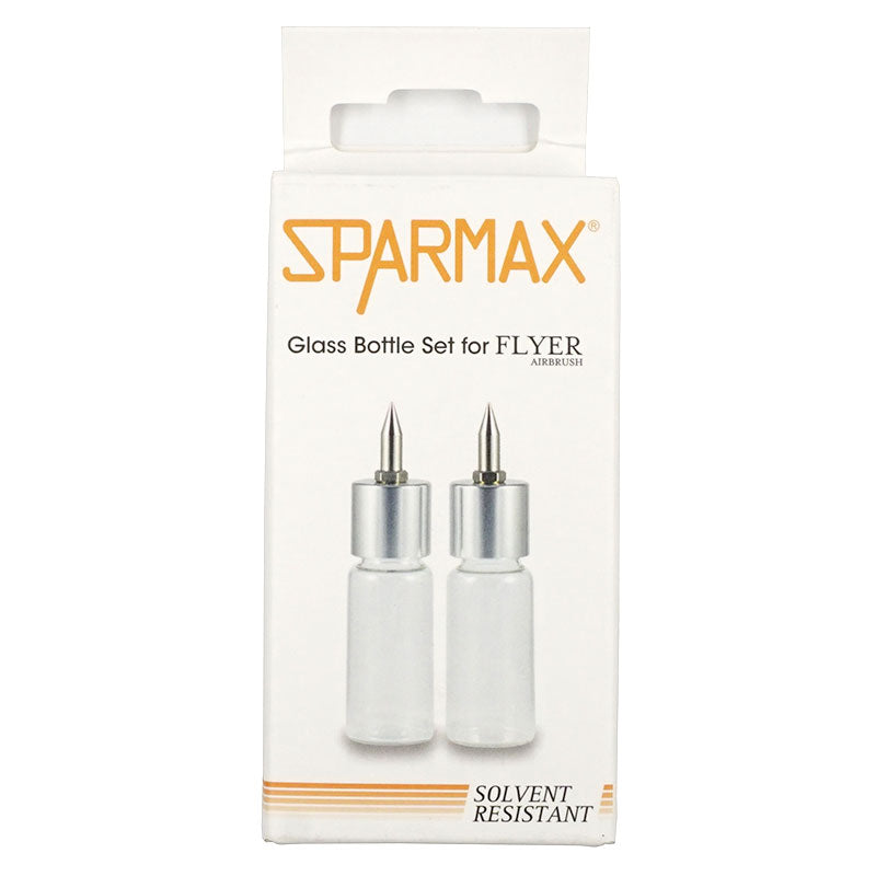Sparmax Bundle Flyer SR Airbrush 0.4mm Gravity Single Action & Glass Bottle Set