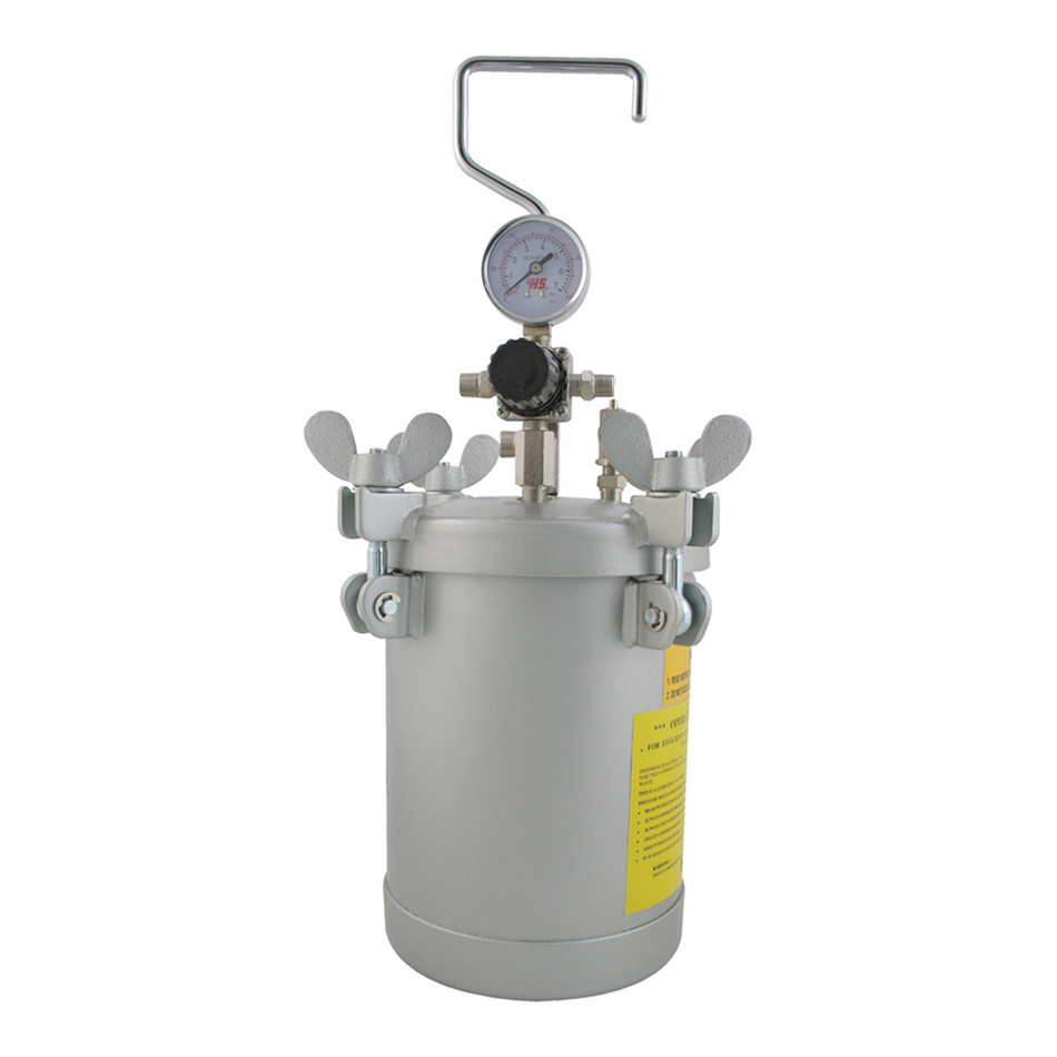 Workquip 4L Compact Paint Pressure Pot Aluminium Liner With Regulator 02104