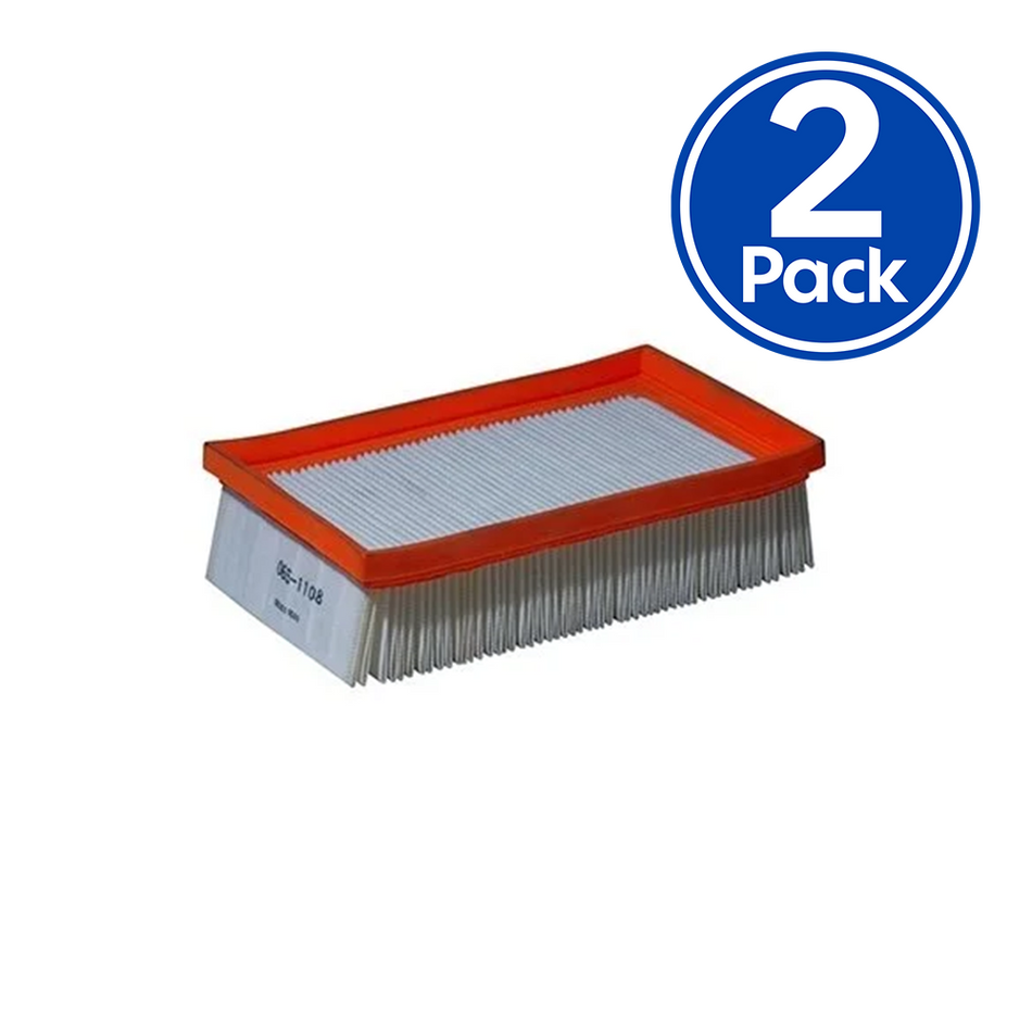 Rupes Polyester Panel Filter Cartridge Set Suit S145 Dust Extractor 065.1108 x 2 Pack