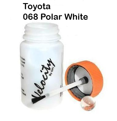 Auto Touch Up Bottle for Toyota 068 Polar White Paint 50mL