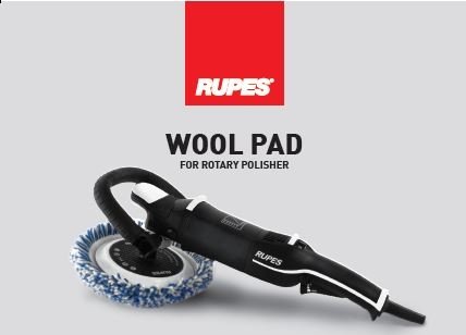 Rupes Rotary Natural Wool Polishing Coarse Wool Pad 200mm