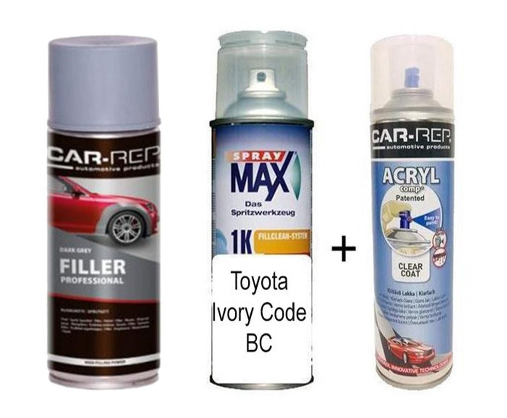 Car Touch Up Can for Toyota Ivory Code BC Plus 1k Clear Coat & Primer