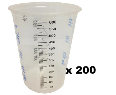 Calibrated Graduated Paint Mixing Cups VC6 600ml x 200