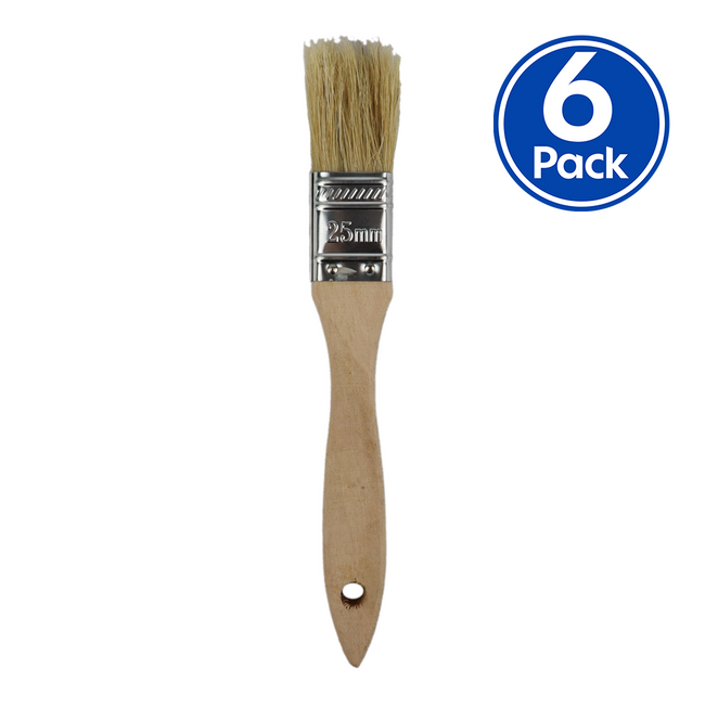 C&A Industrial Paint Brush 25mm x 6 Pack Trade