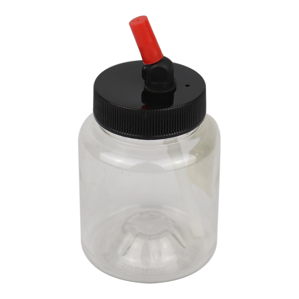Iwata 56ml Clear Airbrush Bottle 30° Angle Adaptor Siphon Air Brush Jar