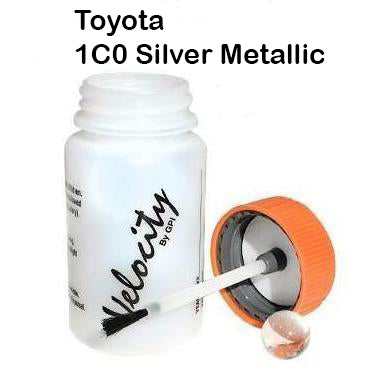 Auto Touch Up Bottle for Toyota 1C0 Silver Metallic Paint 50mL