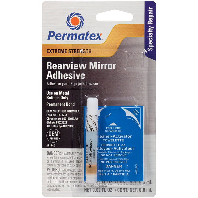 Permatex Extreme Strength Rearview Mirror Professional Adhesive Kit