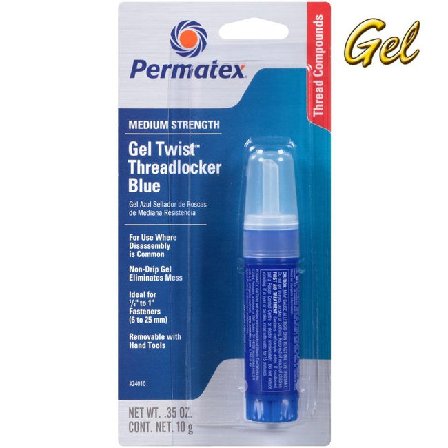 Permatex Medium Thread Locker Blue Gel Twist 10g