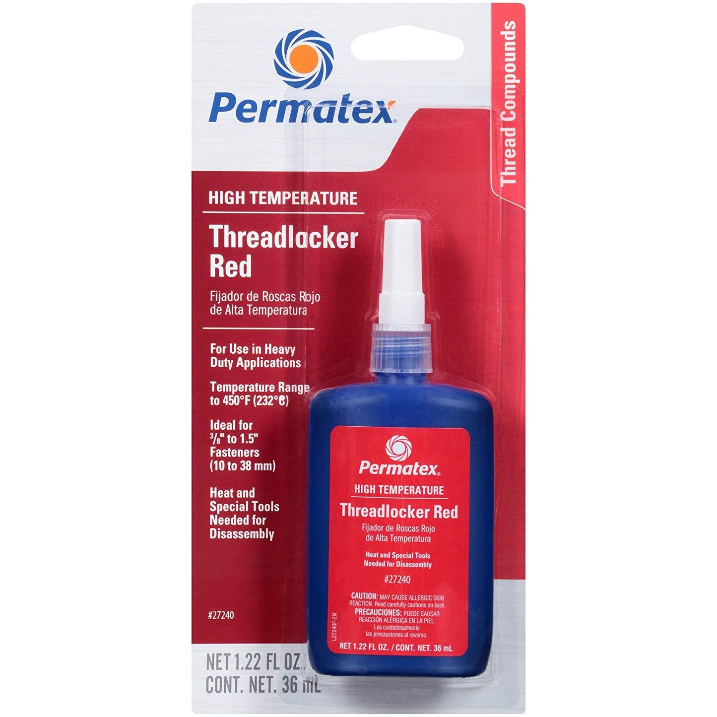 Permatex High Temperature Thread Locker Red 36mL