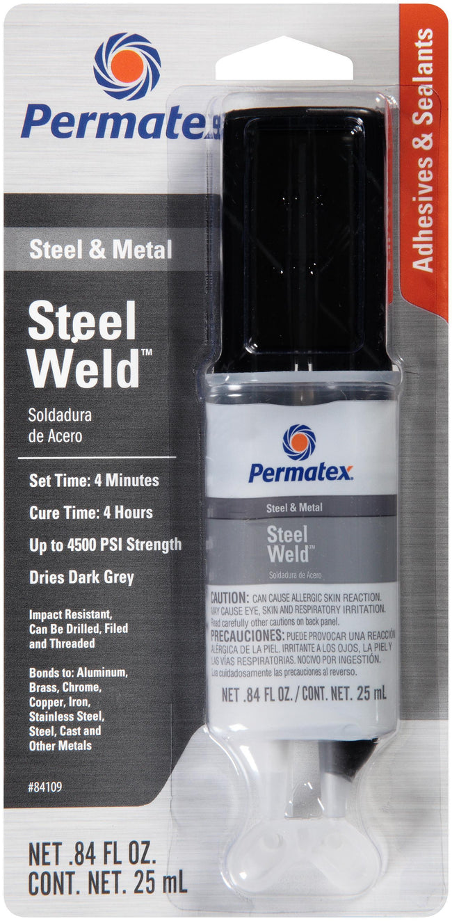 Permatex Steel Weld 2 Part Epoxy Syringe 25mL