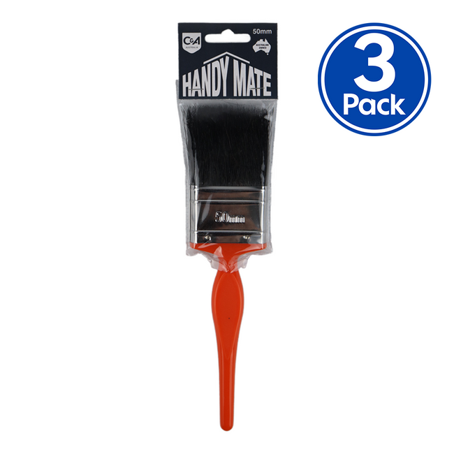 C&A Handy Mate Paint Brush 50mm x 3 Pack Trade Industrial Commercial