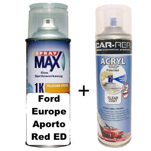 Auto Touch Up Paint Ford Europe Aporto Red ED Plus 1k Clear Coat