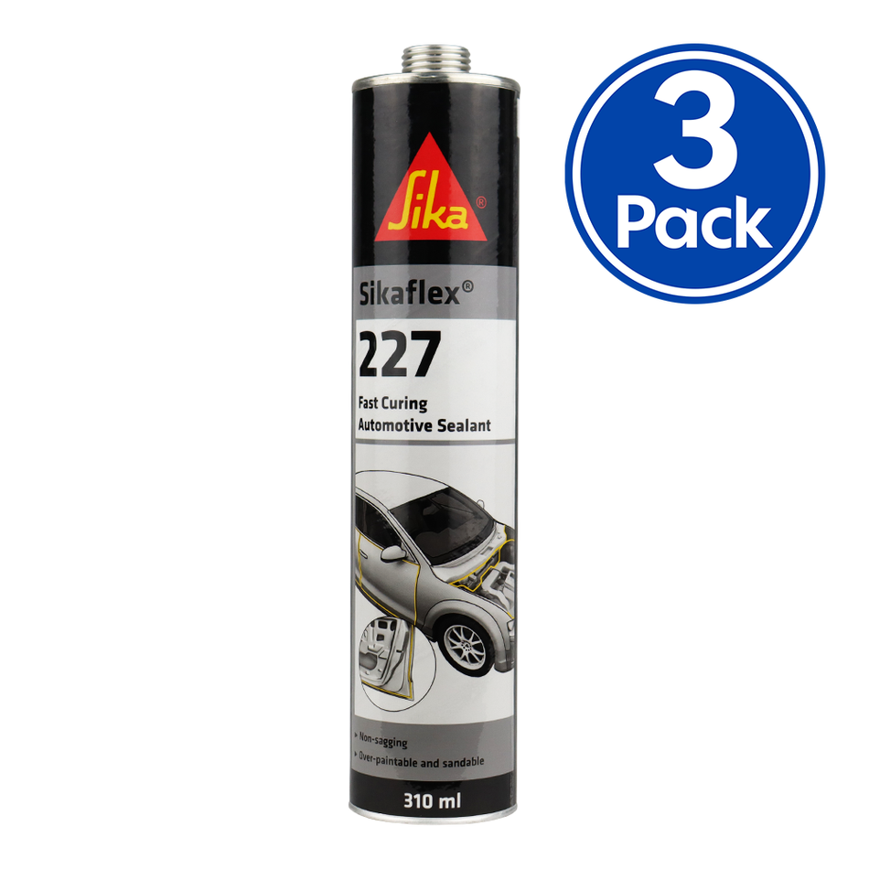 SIKA Sikaflex 227 Automotive Seam Sealer 310ml Black Adhesive Professional Use x3