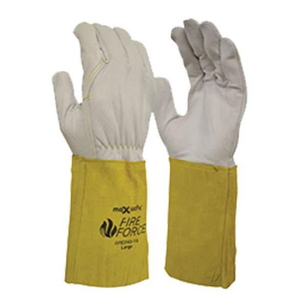 Maxisafe FireForce Extended Cuff Hand Protection Safety Protect Riggers Gauntlet