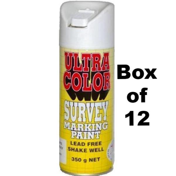 Ultracolor Survey Marketing Spot Marker Aerosol 350g White x 12