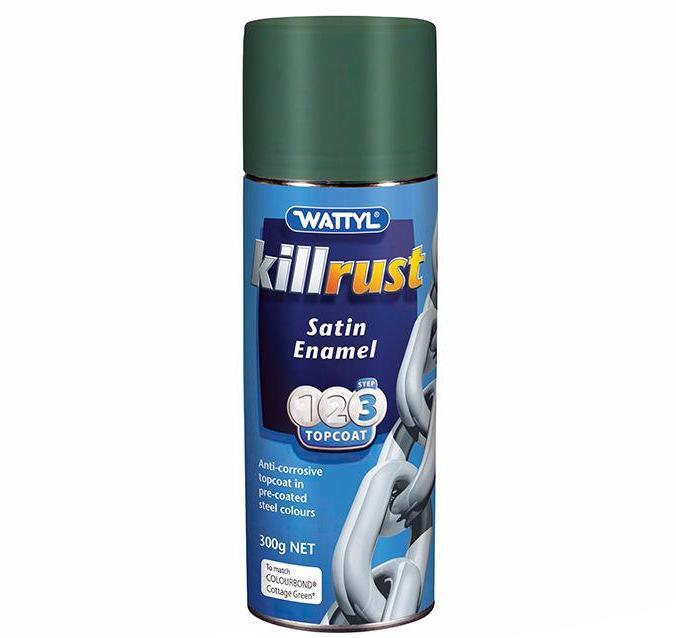 Killrust Satin Enamel Aerosol Match Colorbond Steel Colour 300g Cottag ...