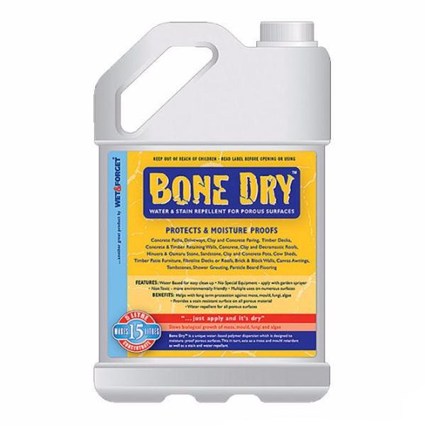 Wet and Forget Bone Dry Water Stain Repellent For Porous Surfaces 5L Protection