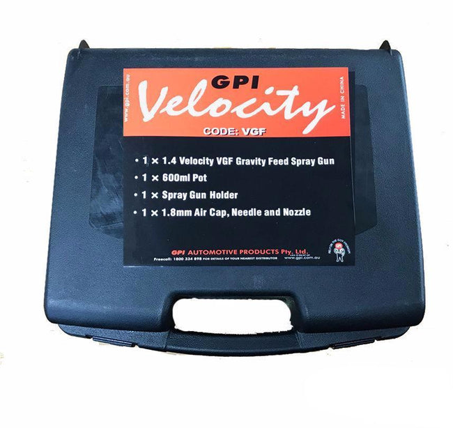 General Purpose Velocity VGF 1.4 Gravity Spray Gun 600ml Pot Holder 1.8mm 2 Pack