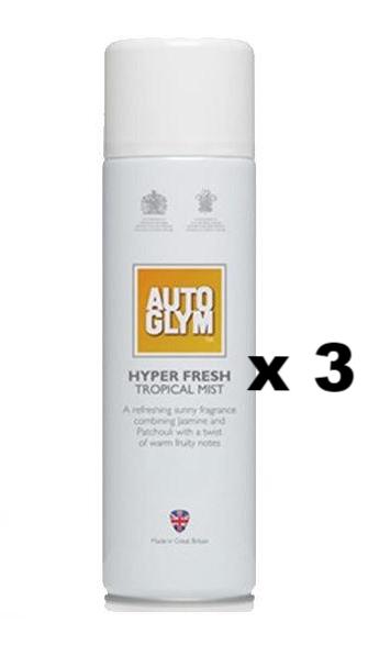 Autoglym Hyper Fresh Tropical Mist Auto Car Fragrance 450ml x 3