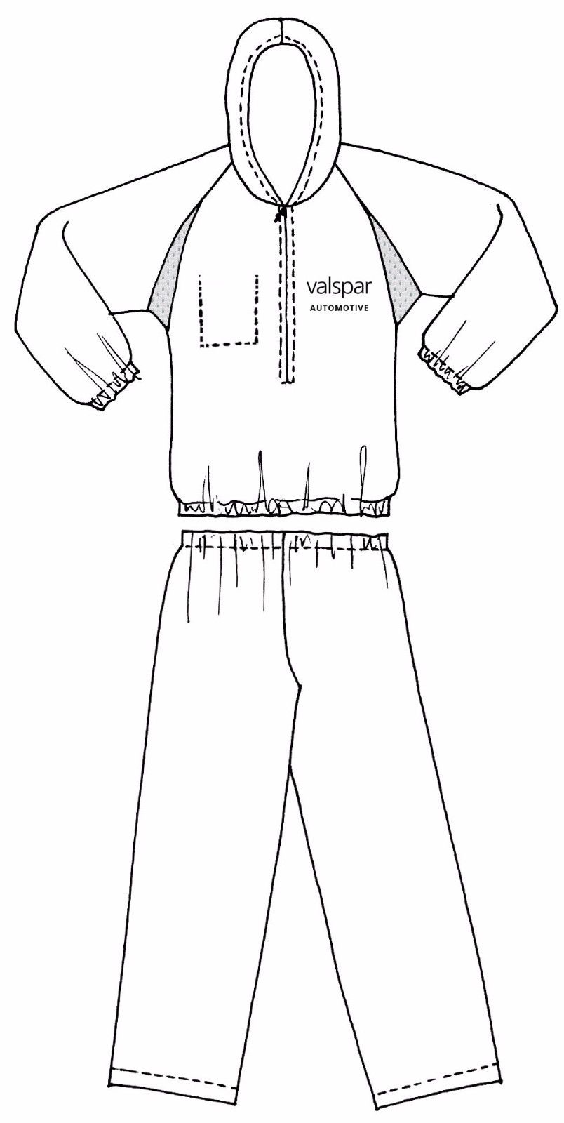 Brand New Valspar Premium 1 One Piece White Pinstripe Overalls Spray Painting Suit