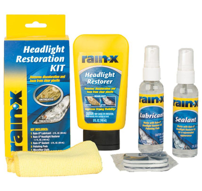 Rain-X Car Boat Motorcycle Headlight & Plastic Restoration Polish Kit Restorer