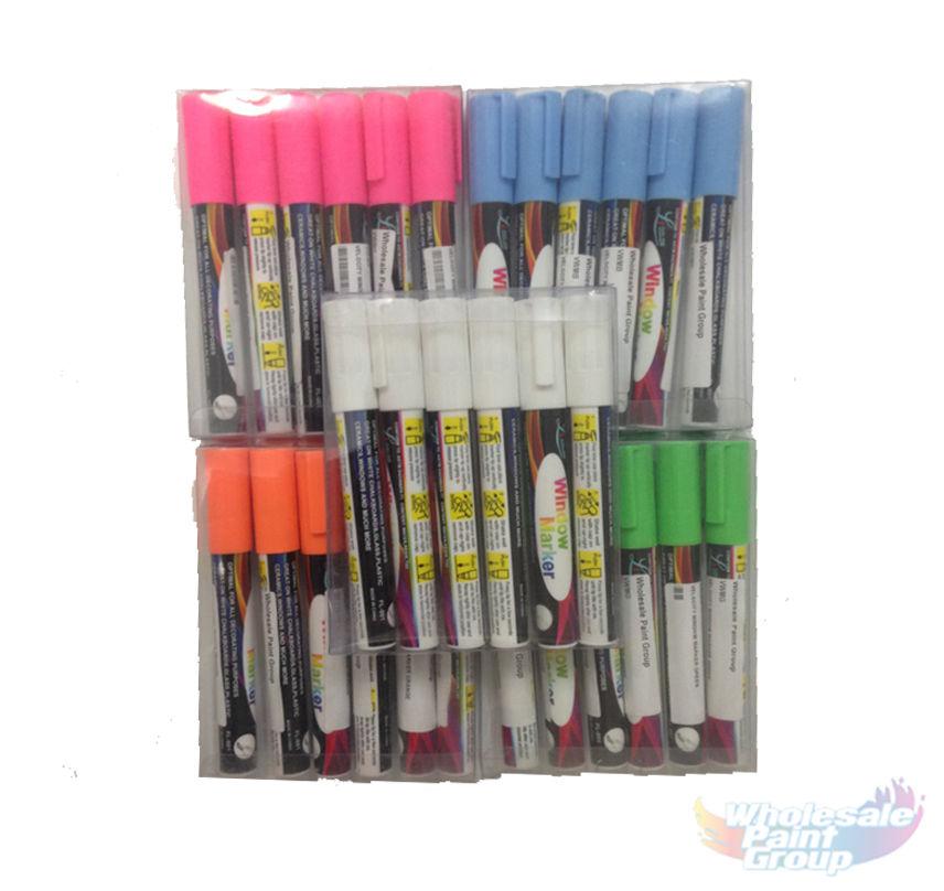 Le Color Velocity Window Marker Pen Multiple-Colours 6Pack Decorating Glass