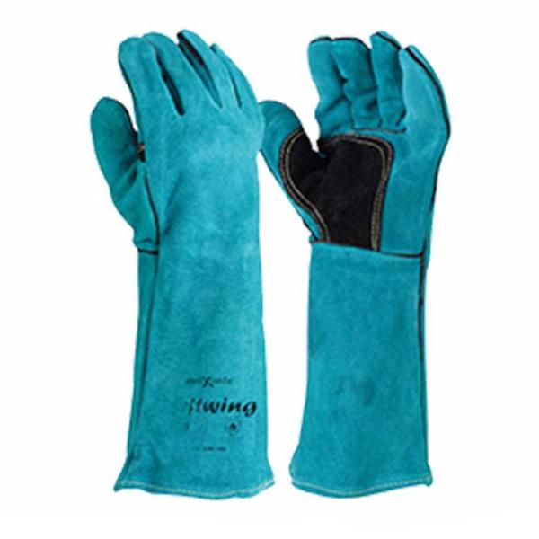 Green Leftwing Left Hand Premium Welders Gloves Safety Protection Welding x 2