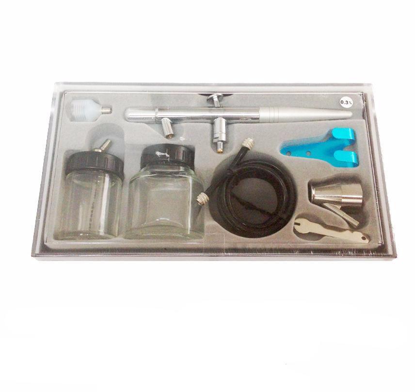 Airbrush Kit 0.3mm With Extra Jar Spray Paint Toy Tattoo Helmet Touch Up