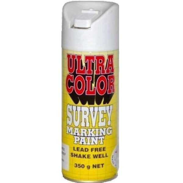 ULTRACOLOR Survey Marking Paint Spot Marker Aerosol Can 350g White