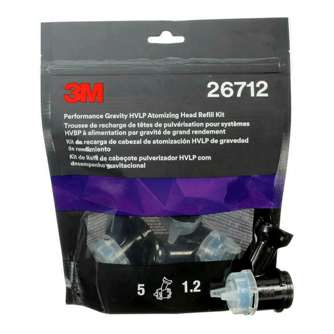 3M 26712 PERF Accuspray Atomizing Head Refill Kit 1.2mm 5 Pack