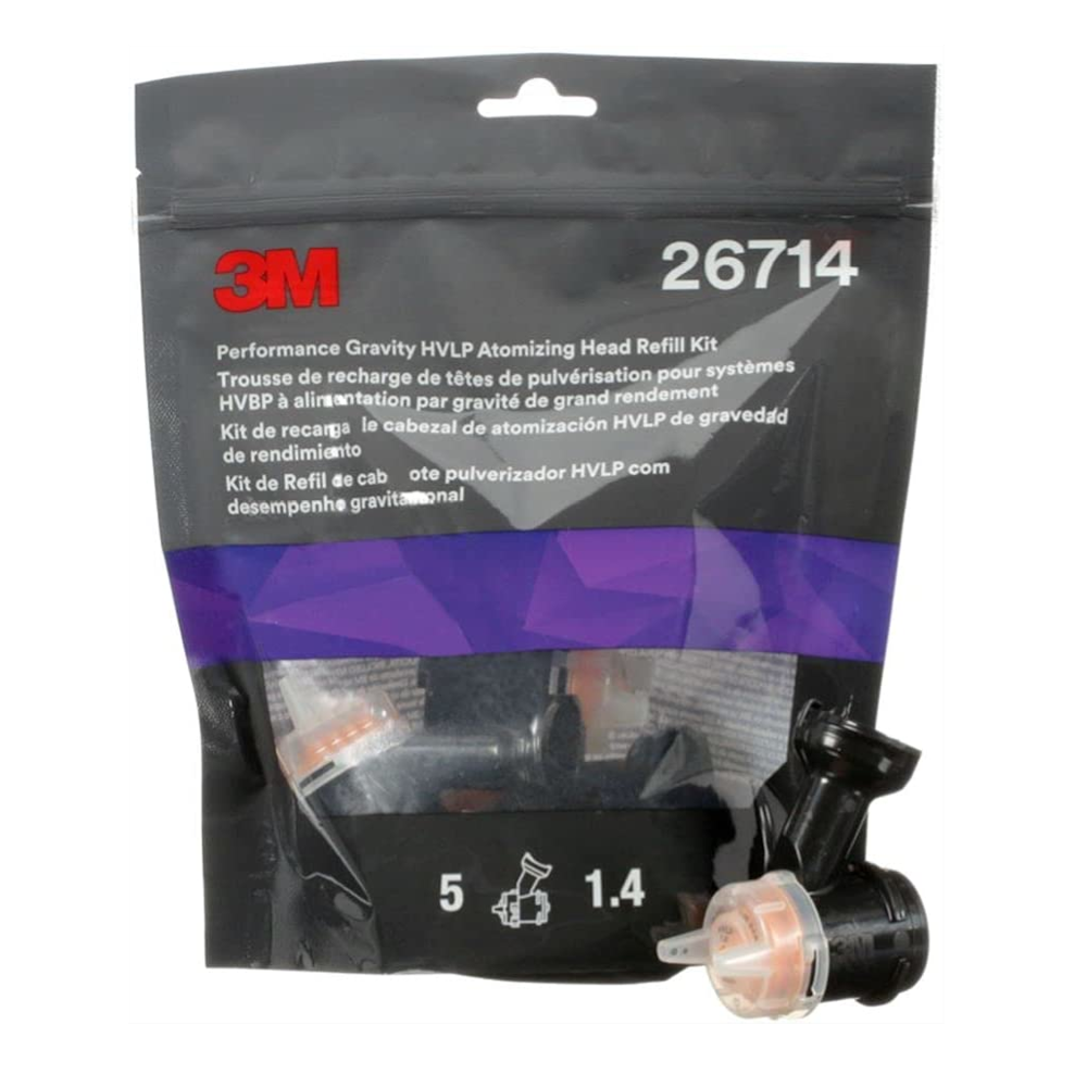 3m Perf Line 3M 26714 PERF Accuspray Atomizing Head Refill Kit 1.4mm 5 Pack ...