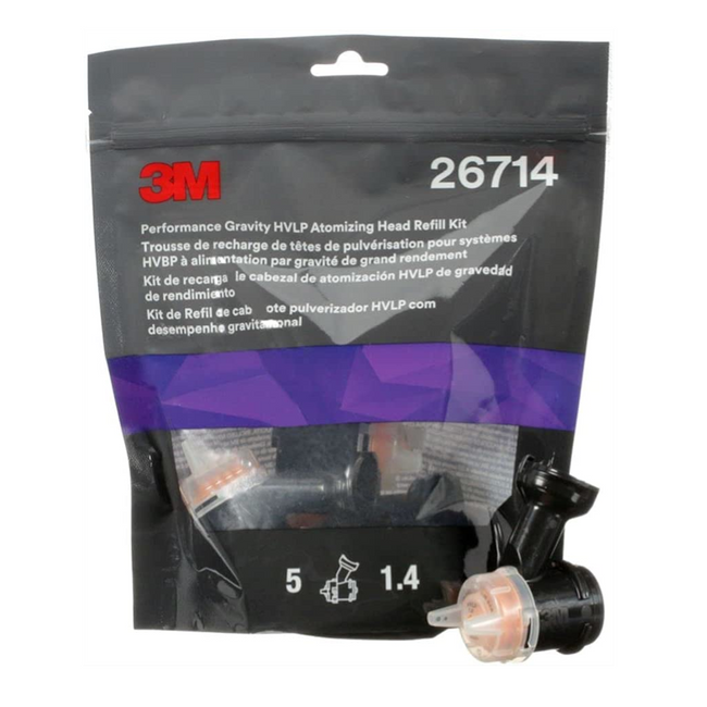 3M 26714 PERF Accuspray Atomizing Head Refill Kit 1.4mm 5 Pack