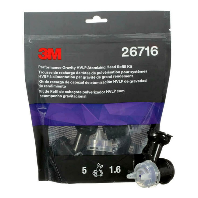 3M 26716 PERF Accuspray Atomizing Head Refill Kit 1.6mm 5 Pack